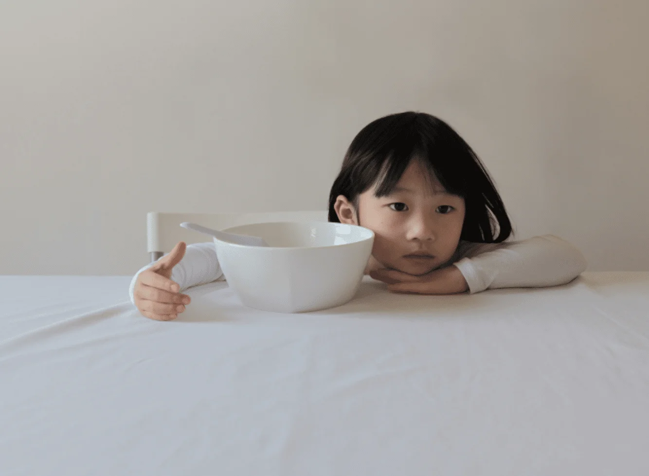 child not eating her food Child not eating her food