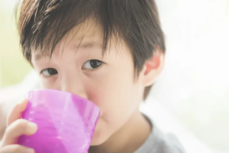 Child drinking water